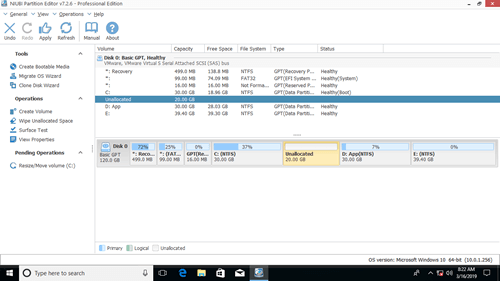 Cドライブ縮小済み