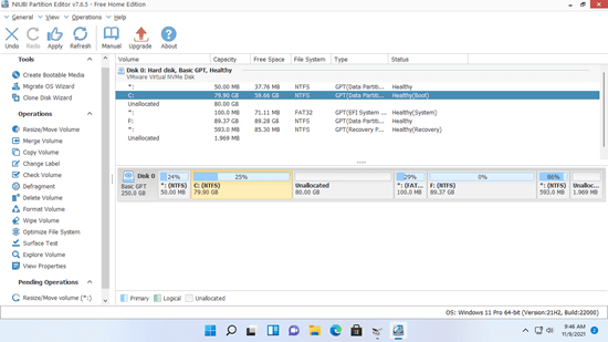 EFI-Partition verschoben