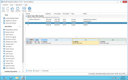 Laufwerk D erweitert