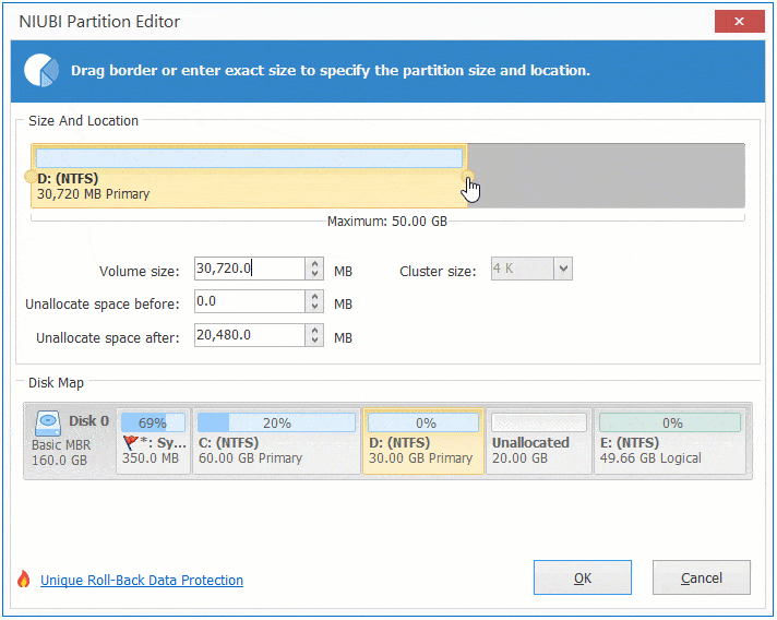 Laufwerk D erweitern