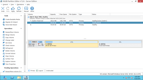 Nicht zugewiesener Speicherplatz zusammengeführt