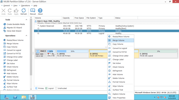 Volume zusammenführen