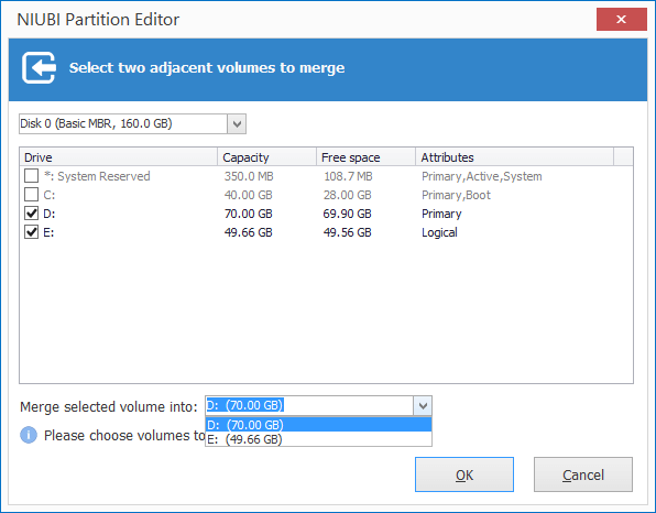 Laufwerke auswählen