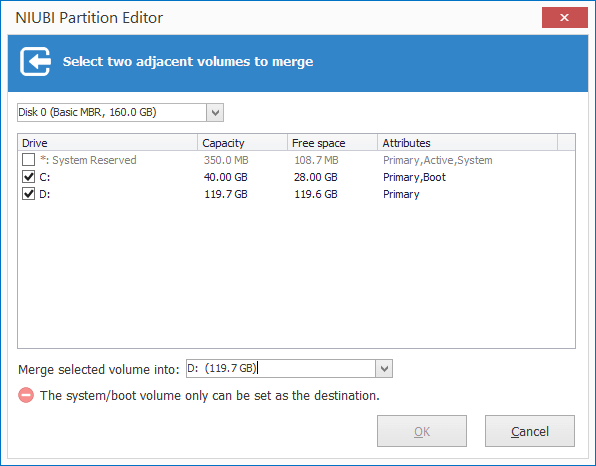 D und C zusammenführen