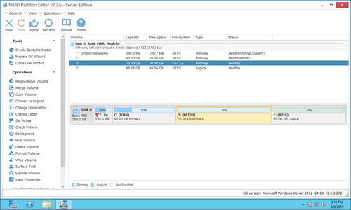 Nicht zugewiesenen Speicherplatz mit D kombinieren